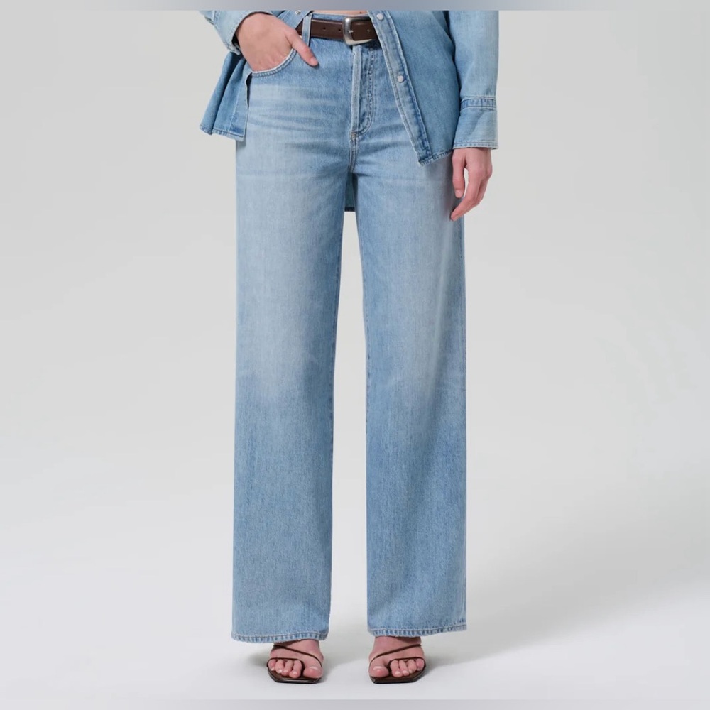 Citizens of Humanity Annina Cropped Wide Straight Baggy Jeans Tularosa Size 24
